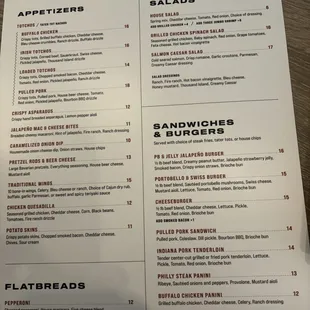 One part of the menu