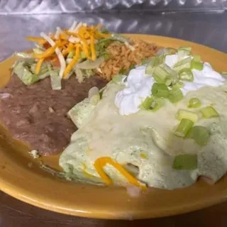 Jalapeno Cream Cheese Chicken Enchiladas