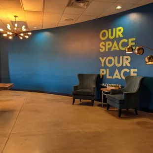a conference room with chairs and a table