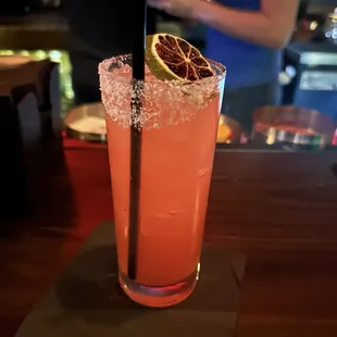 Hibiscus Paloma - mezcal &amp; tequila!