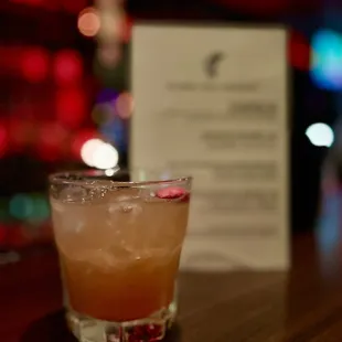 Women Who Whiskey: Lunchbox Old Fashioned (Peanut infused Bourbon, Strawberry Jam Syrup, Salt and Orange Bitters)