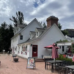 the front of the building