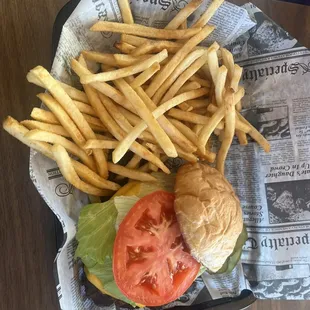 California burger with cheese