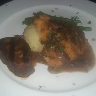 Filet and chicken marsala