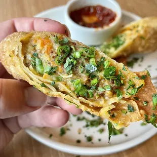 Up close look at the outstanding meatloaf egg roll. Available this week only as part of their Chinese-Jewish fusion menu