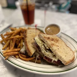 Pastrami Sandwich with Spicy Mustard &amp; Fries