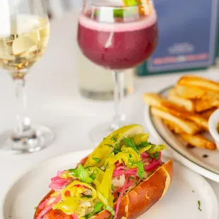 Loaded Pretzel Hotdog is available on special during Happy Hour &amp; Reverse Happy Hour