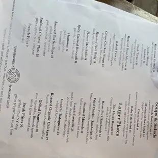 Food menu