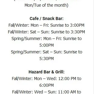 The current hours operation at Los Amigos Golf Course!