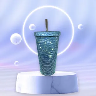 Blue bling cup for hot &amp; cold Beverages.