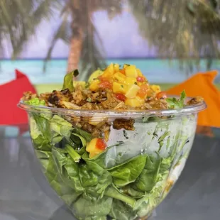 Jerk Tofu Salad - generous portion!