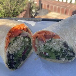 Protein wrap with cashew cheese