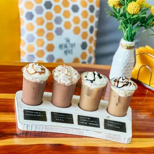 Protein iced coffee flights