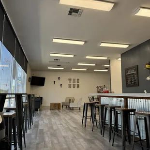 Towards back of store.