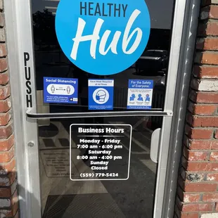 the front door of a business