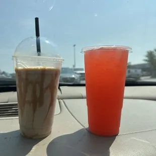 Left: Apple Pie Right: Cherry Limeade + Probiotic