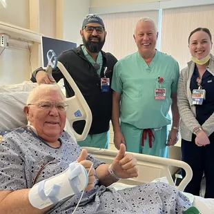 patient, Dr. Bakhsh, Dr. Gregory (on stand by during procedure), nurse at St. Agnes.