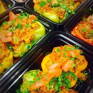 Moroccan stuffed peppers