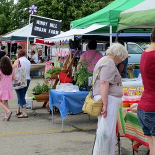 a group of people shopping