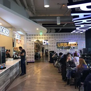 people sitting at tables