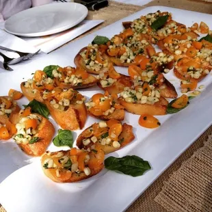 Corn &amp; Tomato Crostini