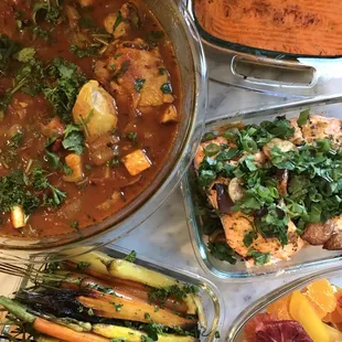 Our weekly packages serve a variety of dietary needs. This food is salt, dairy and gluten free.