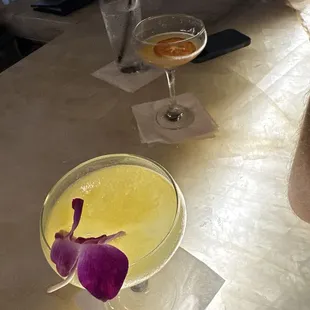Passion and Hemingway cocktails