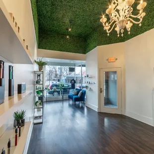 Inside gazing outside of The Hemp Haus