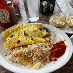 Three egg omelette