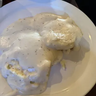 Biscuits and gravy. Wonderful white gravy