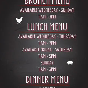 New Service Hours Updated