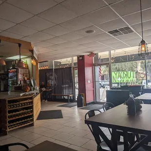 Inside front of the restaurant