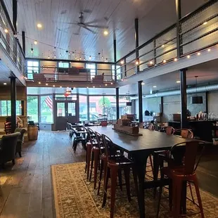 the bar and dining area