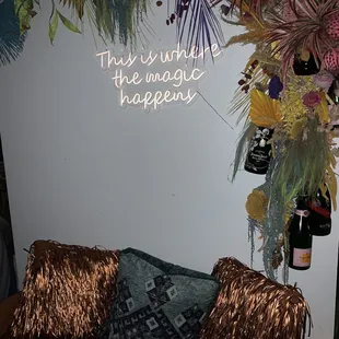 Picture perfect seating area