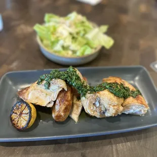 Rotisserie Chicken with Caesar salad...very yummy !