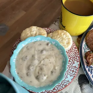 Biscuits and sausage gravy