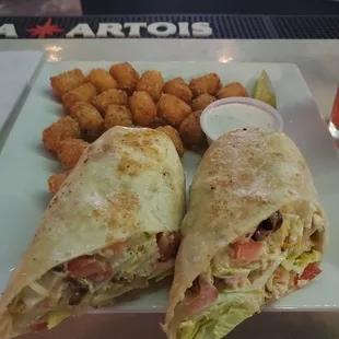 Chicken ranch bacon wrap