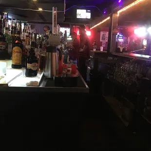 The guy at the bar right there the bartender is not a good bartender really sucks at customer service