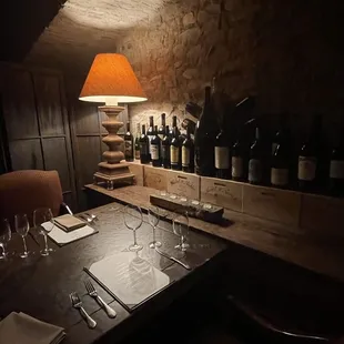 Very cool wine cellar dining