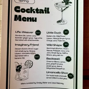 Seasonal cocktails