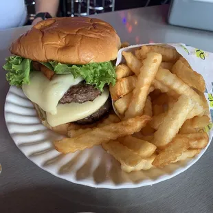 Double burger and fries. $6 on Wednesday.