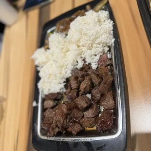 Steak hibachi with white rice