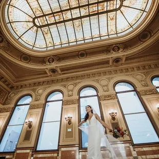 Bride-to-be taking in the Main Hall