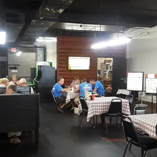 people sitting at tables