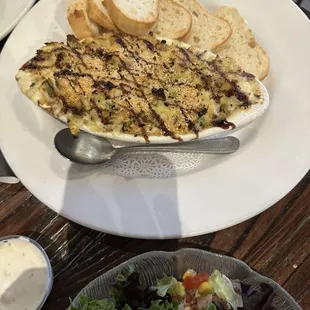 Crab asparagus with bread toast