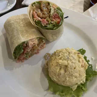 Battered Rockfish Wrap