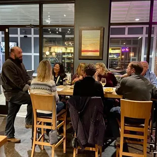Daniel Benton from Salisbury NC and owner of Benton Family Wines, Napa, speaks to a group of tasters.