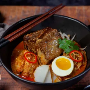 This is my favorite hangover cure soup The soup is inspired by Laksa curry noodle soup.