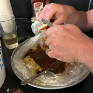 What was left of the boil plate. So delicious!