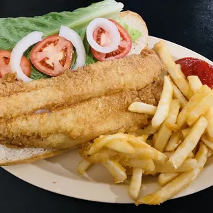 Po Boy Grouper Sandwich